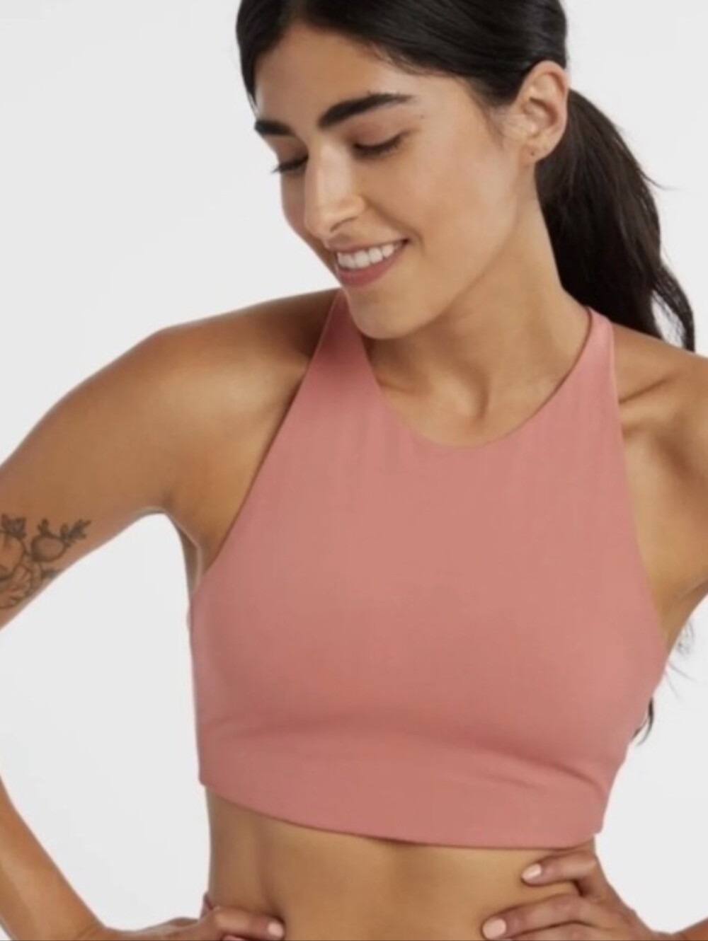 girlfriend collective Rose High-Neck Crop Tank
